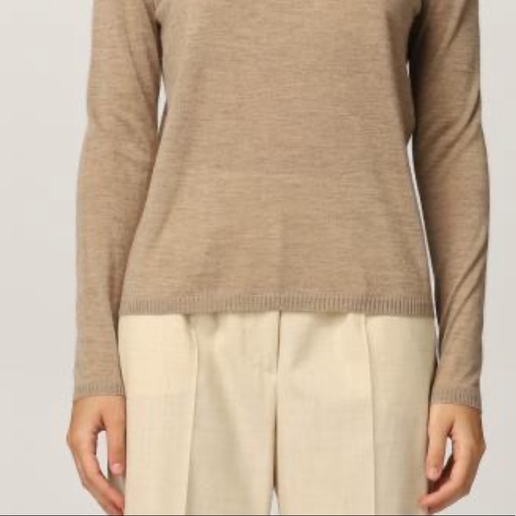 MaxMara 100% Cashmere Beige Tan Cream Sweater Knit Sweatshirt - Picture 4 of 5